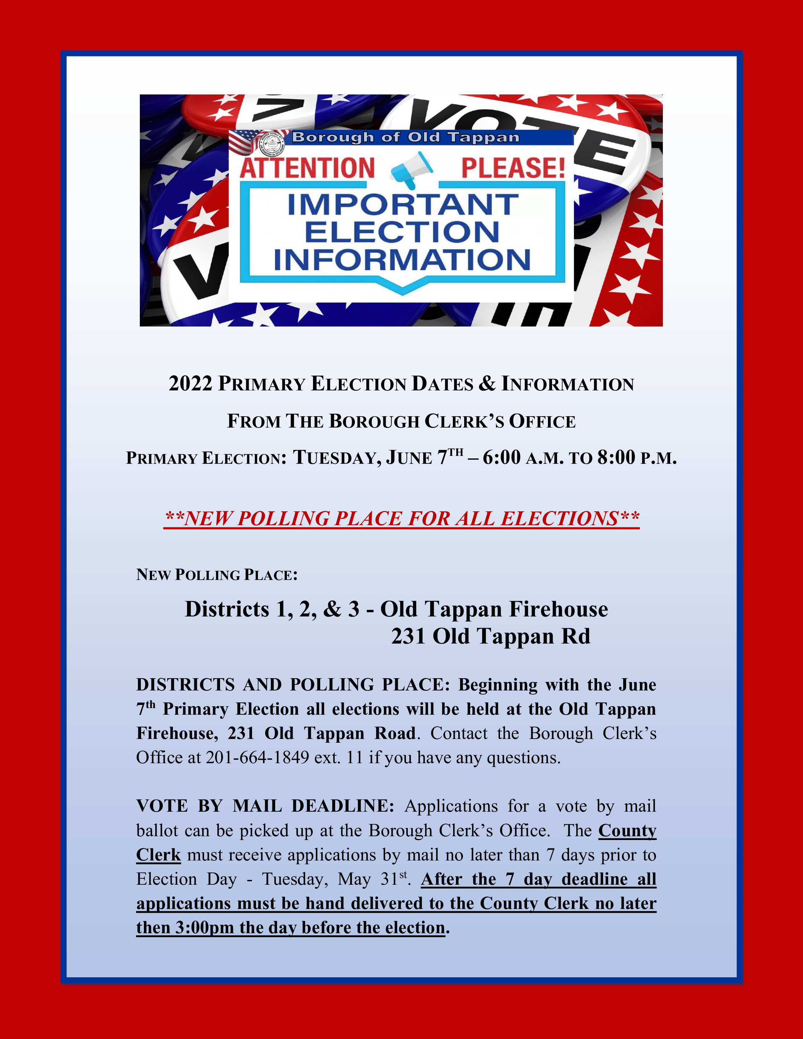 Email Election Info Primary