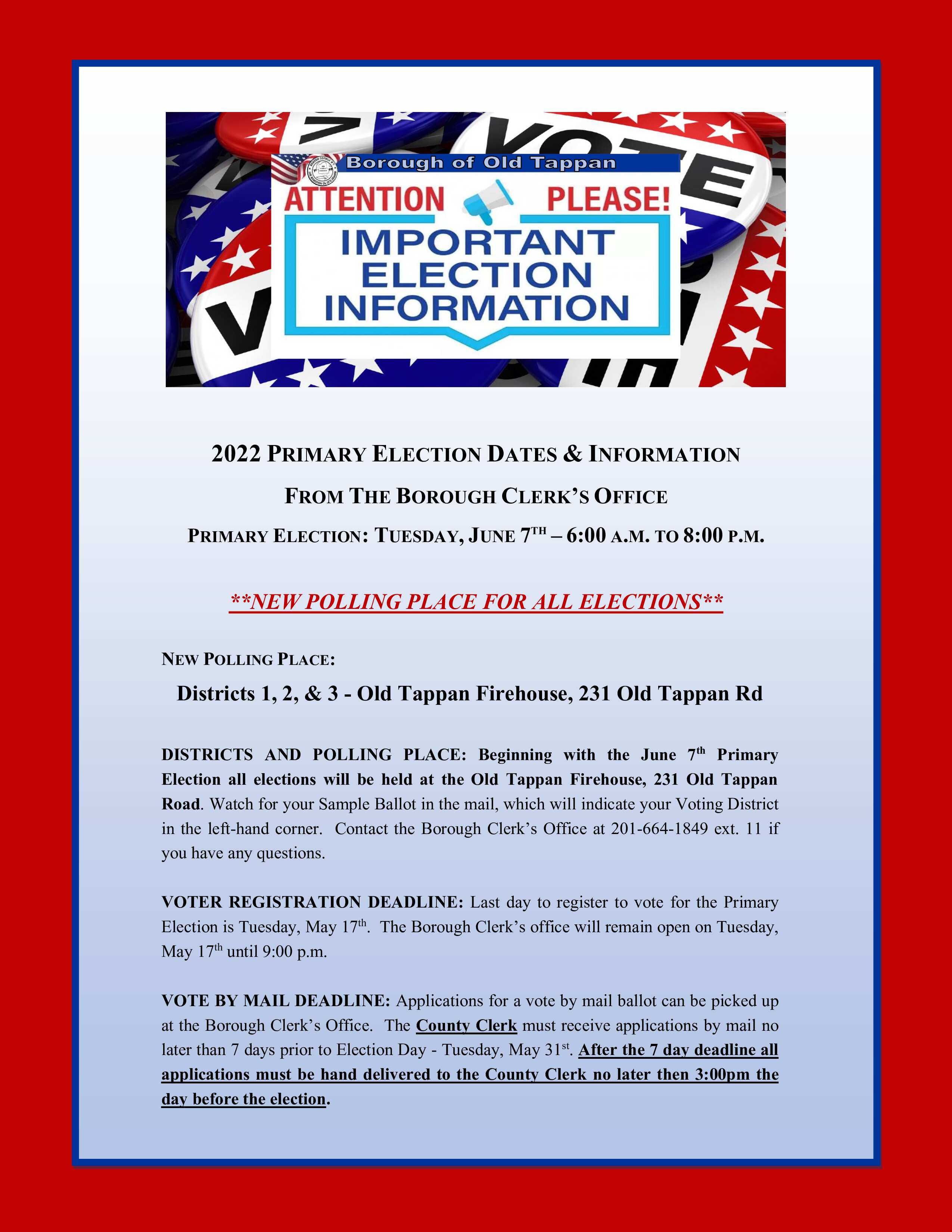Notice Election Info Primary