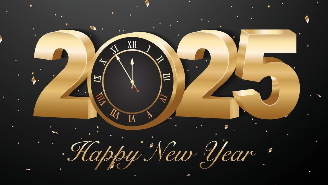 2025 happy new year background design vector